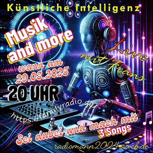 Am 29. März 2025 ab 20 Uhr – Ein musikalisches Abenteuer mit KI und AI Intelligenz!